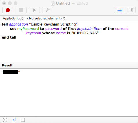 "AppleScript test of Usable Keychain Scripting"